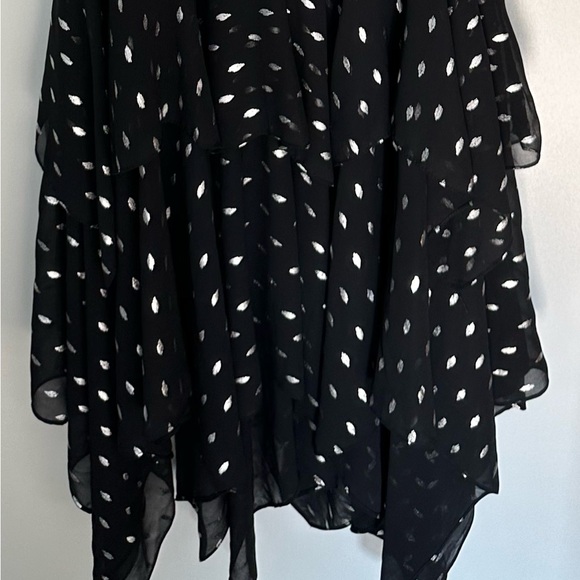 Wedding Guest Dress | Betsy & Adam | Black | Handkerchief Hem - Picture 2 of 5